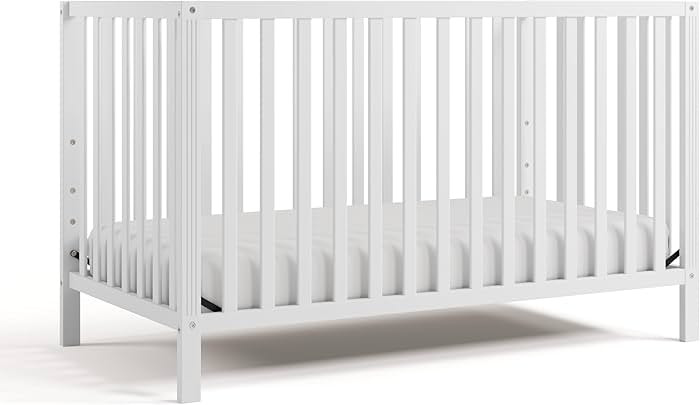 Storkcraft Morningside 5-in-1 Convertible Crib (White) – GREENGUARD Gold Certified Baby Crib, F... | Amazon (US)