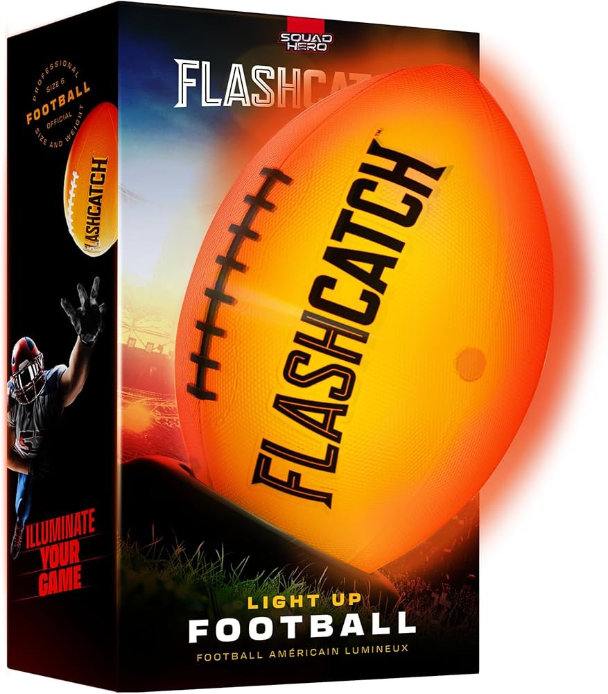 Light Up Football - Glow in the Dark Ball - NO 6 - Boys Gifts - Outdoor Sports, Birthday Gifts fo... | Amazon (US)