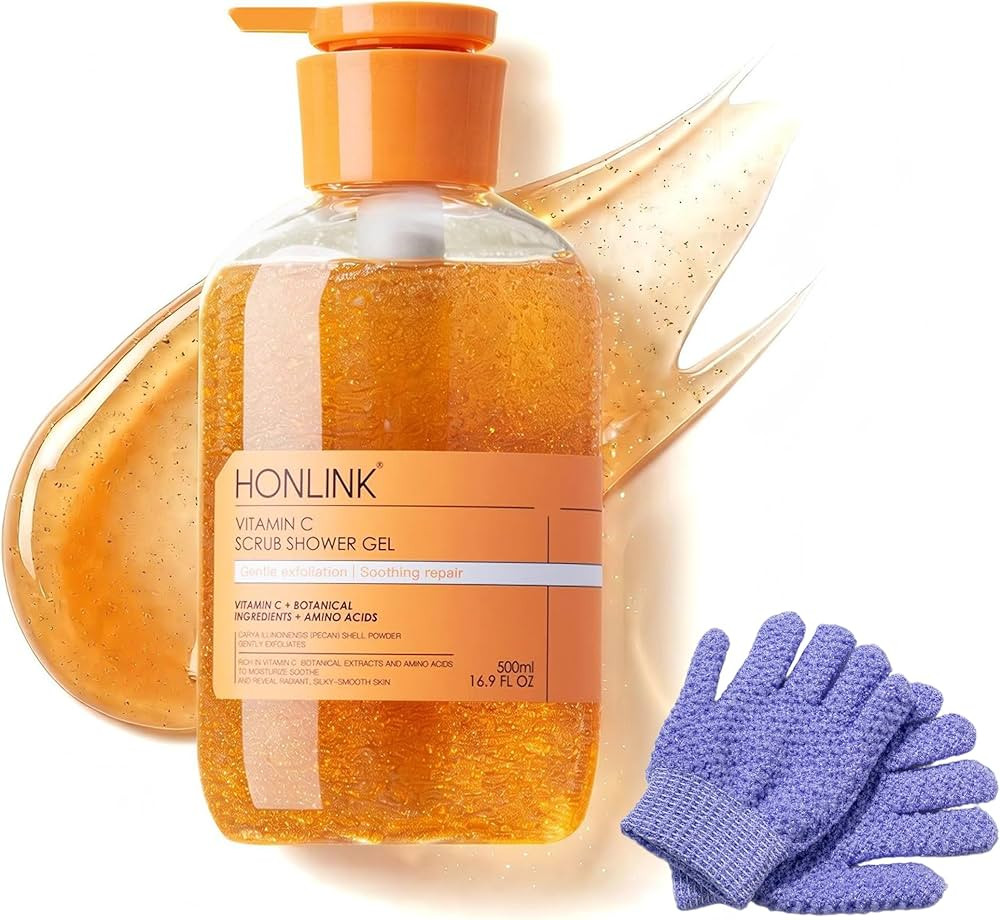 Matte Finish Body Wash with Bath Gloves Set, Gentle Daily Cleanser for Women & Men, Refreshing Sh... | Amazon (US)