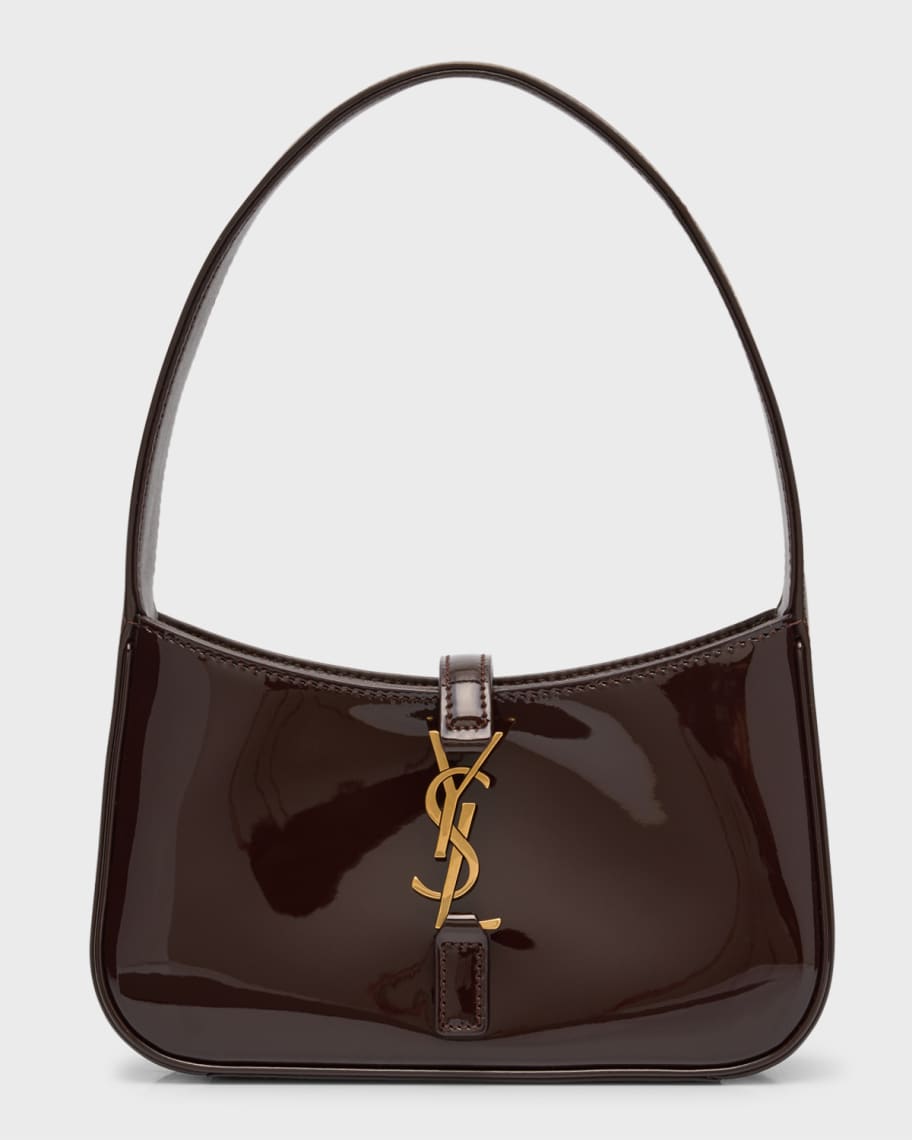 Saint Laurent Le 5A7 YSL Patent Leather Shoulder Bag | Neiman Marcus