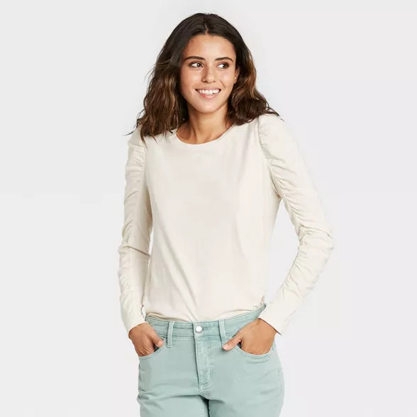 Women's Long Sleeve Ruched T-Shirt - Universal Thread™ | Target