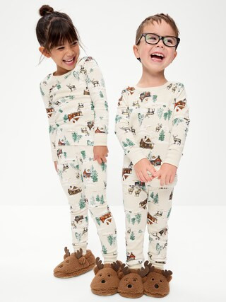 Printed Unisex Snug-Fit Pajama Set for Toddler & Baby | Old Navy (US)