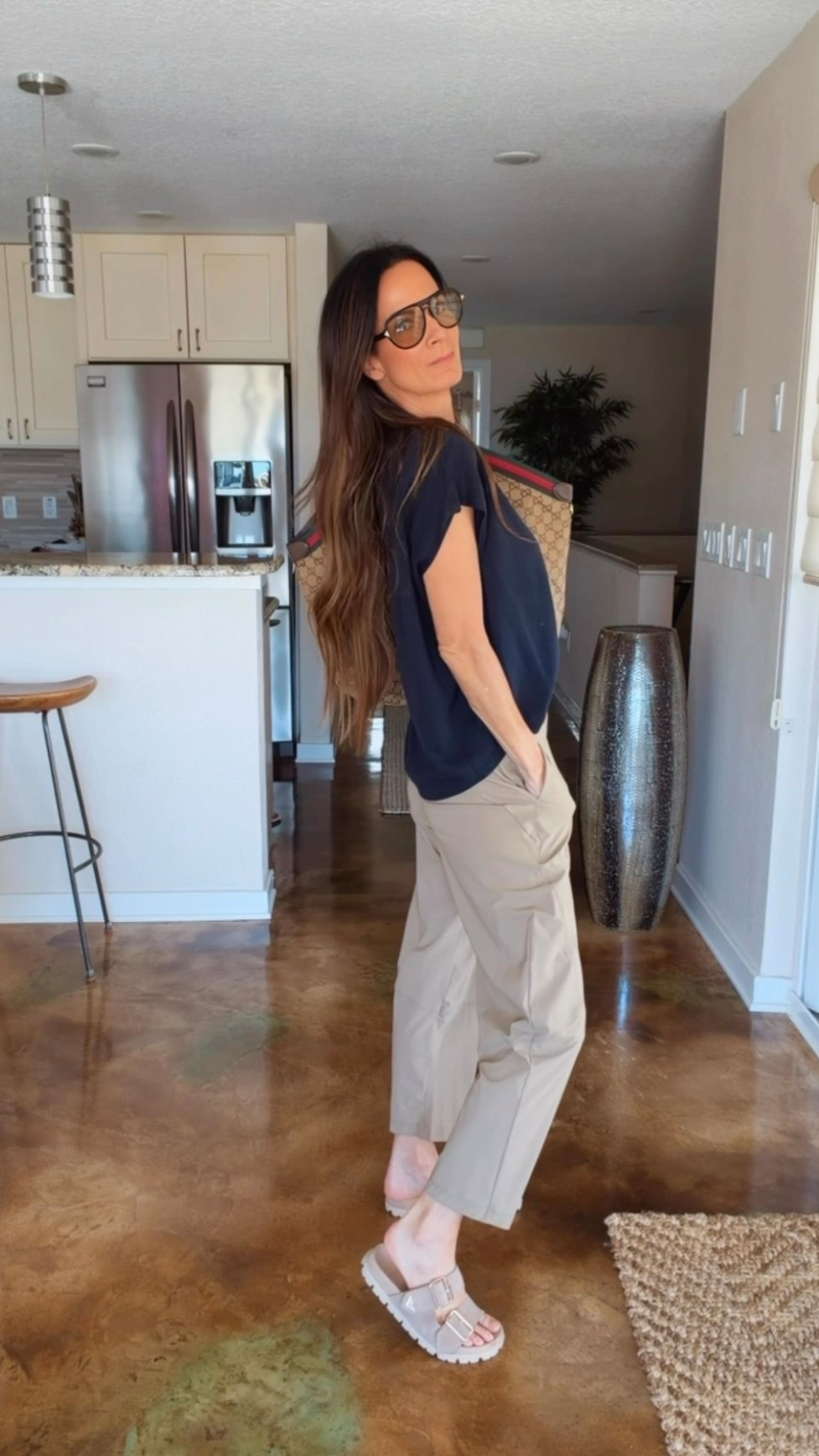 Same lightweight sweater top… two completely different vibes 🤍✨
One look says “running errands but make it designer.”
The other says “martini at 6.” 😌🍸

Proof that shoes really do change the entire outfit. From sporty Prada sandals to Gucci heels with the SAME viral bottoms… and honestly I can’t decide which version I love more 👏🏼

Use code NICOLE15 for a discount 🤍

#NicoleColeeStyle #EffortlessChic #LuxuryCasualStyle #NeutralStyleInspo #EverydayDesigner

#LTKdayinmylife #LTKootd #LTKgrwm