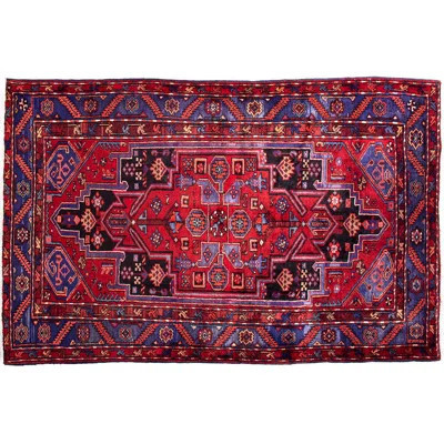 Arny One-of-a-Kind 4'8" x 7'5" 1970s Area Rug in Red/Blue | Wayfair North America