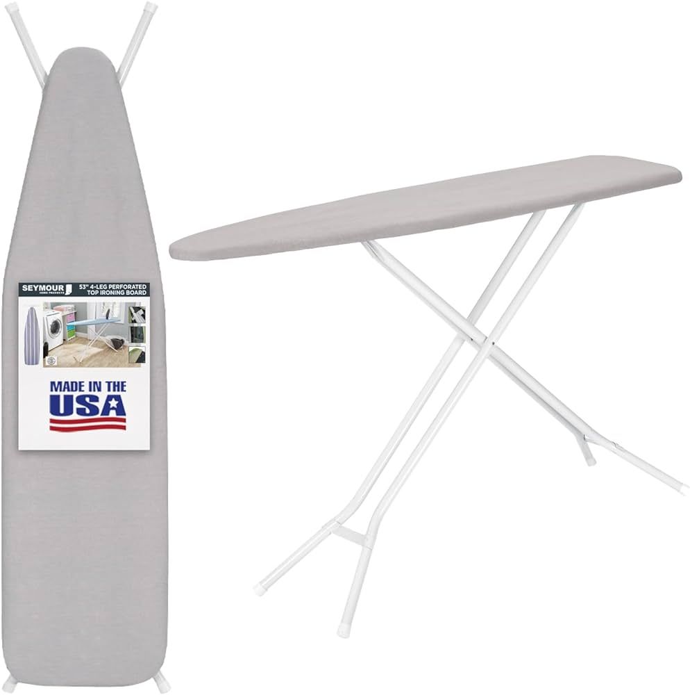 Ironing Board Full Size Made in The USA by Seymour Home Products (Light Grey) | Includes Cover an... | Amazon (US)
