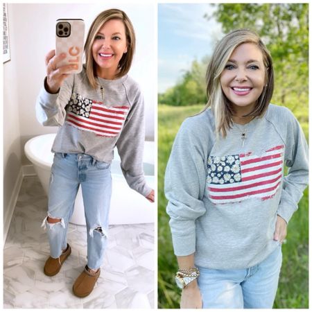 🇺🇸Up to 40% OFF! Use C0de at checkout. The cutest Floral American Flag sweatshirt with those flowers! True to size, lightweight and soft!

Enter: WC2406DXBYF3 at checkout, and you can use it, or just reveal your own deal 🙌

Xo, Brooke

#LTKSeasonal #LTKGiftGuide #LTKStyleTip