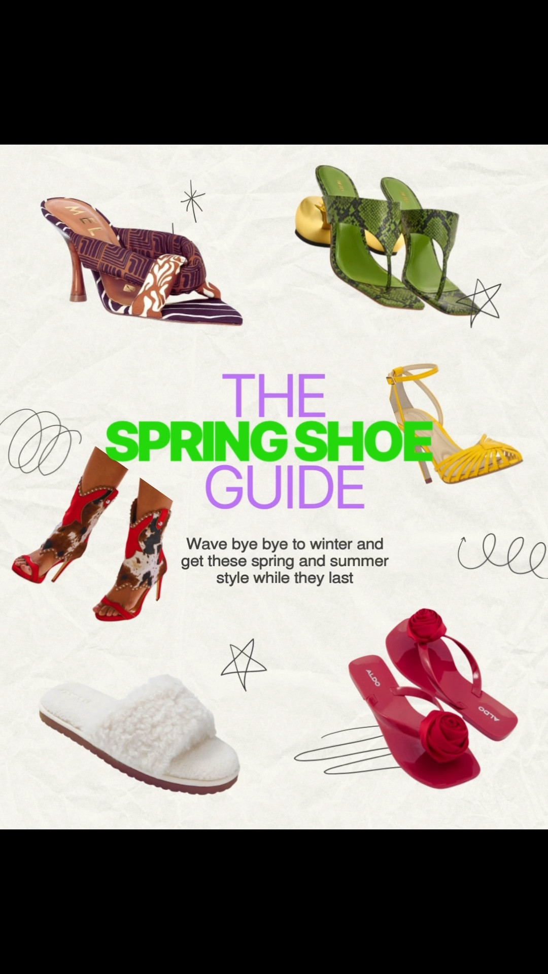 The spring shoe guide is here!

Let’s find some fantastic footwear for the season. From sandals to boots we need it all. ￼

#Sandals #Boots #Slippers #Heels ￼

#LTKFestival #LTKTravel