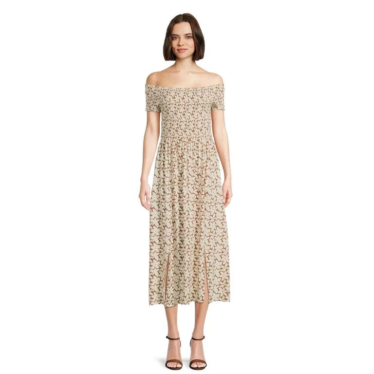 Nine.Eight Women's Off The Shoulder Smocked Dress | Walmart (US)