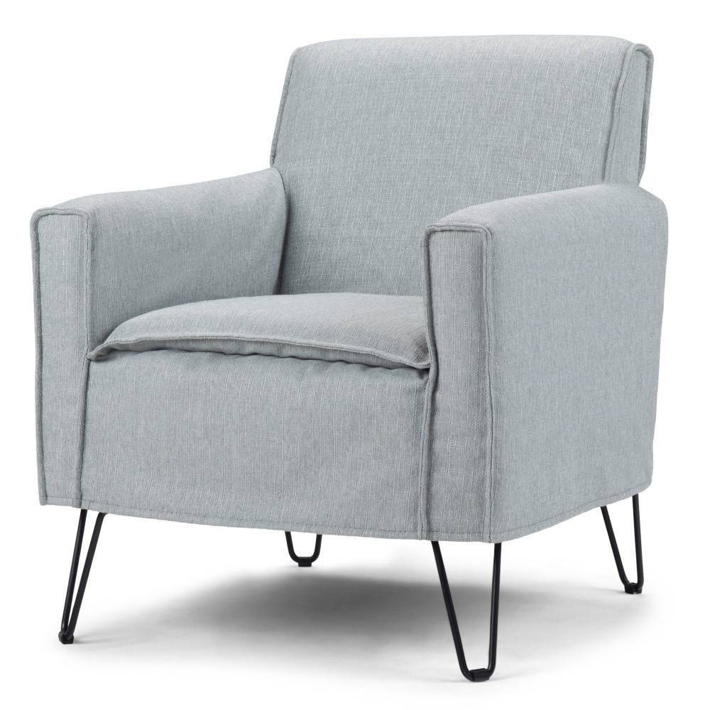 28"" Edward Accent Chair with Hairpin Legs Light Blue - Wyndenhall | Target