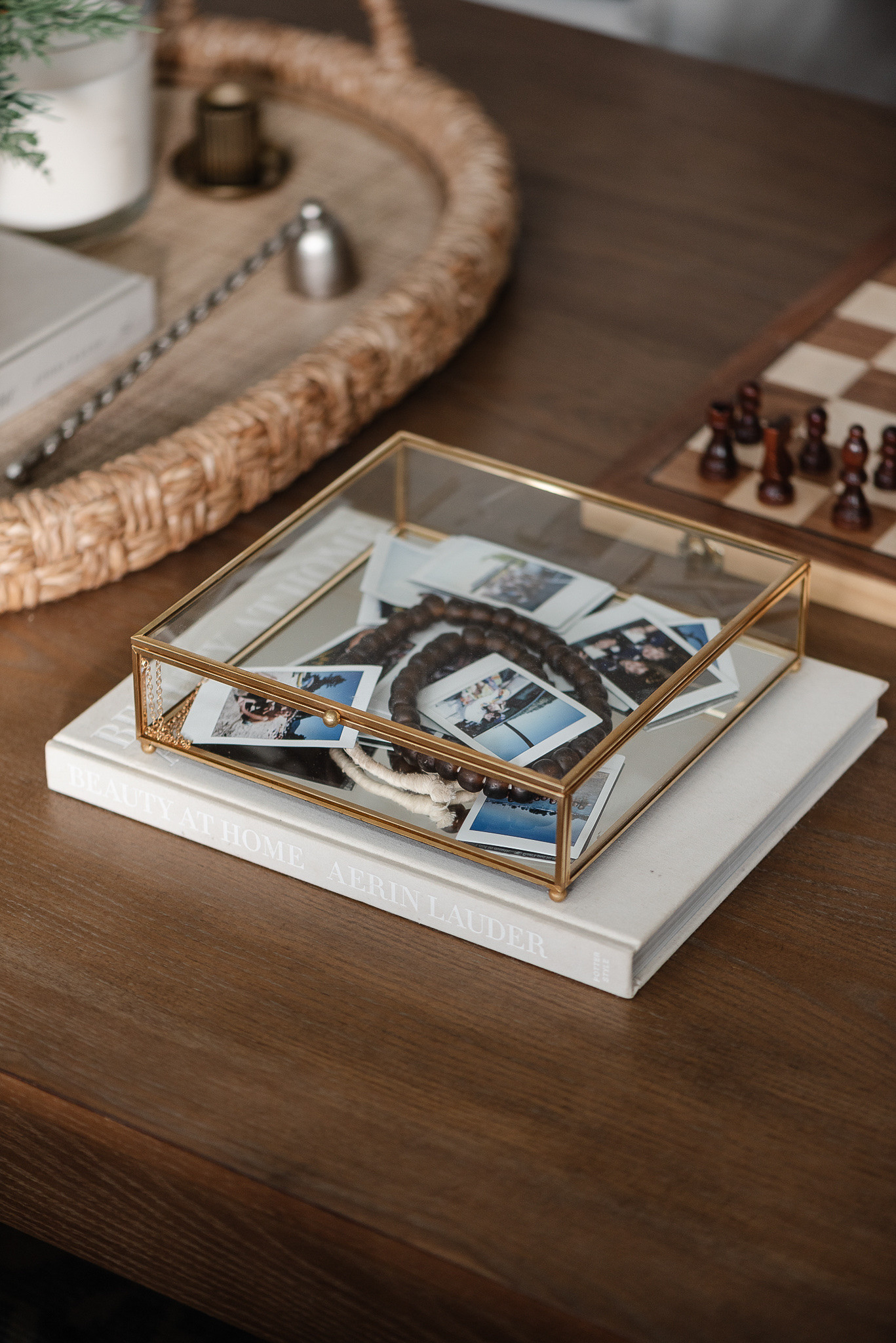 I grabbed this glass box to put Christmas cards in over the holidays and now I’m using it to display sentimental photos. 10/10 recommend! 

Coffee, table, decor, home decor, Amazon find, Amazon home, glass box, display box, tray, McGee and Co, studio, McGee, chessboard, winter sailing, post Christmas decor 

#LTKSeasonal #LTKFindsUnder50 #LTKHome