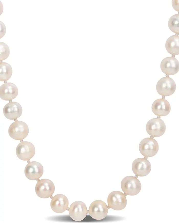 DELMAR Sterling Silver 7.5-8mm Cultured Freshwater Pearl Strand Necklace | Nordstromrack | Nordstrom Rack