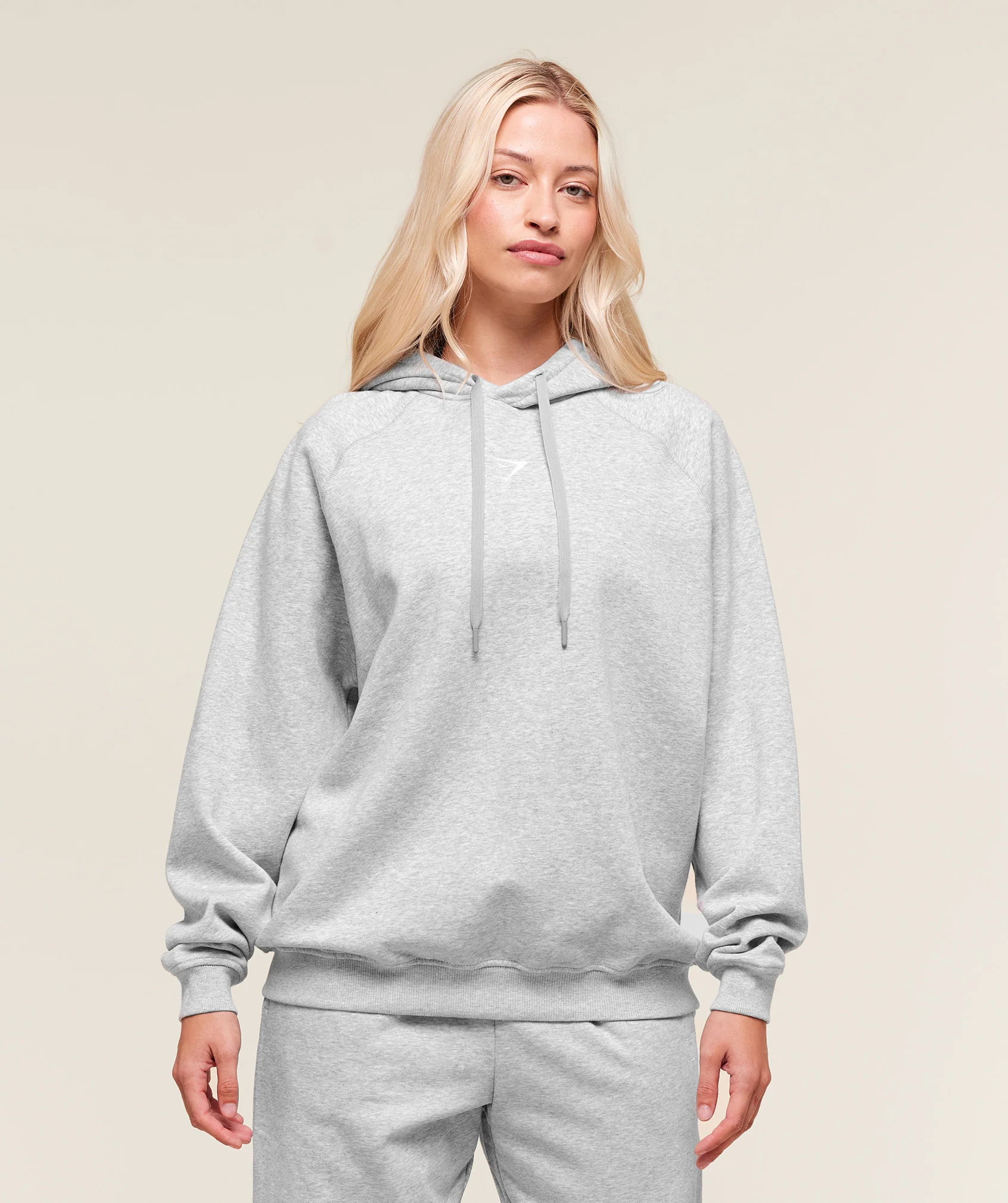 Gymshark Training Oversized Fleece Hoodie - Light Grey Core Marl | Gymshark US