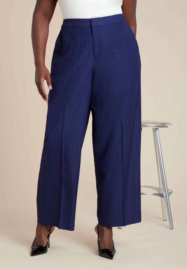 Pinstripe Trouser | Eloquii