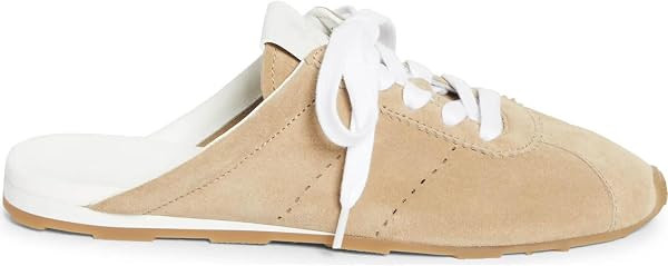 Mule Sneakers for Women Round Toe Lace up Slip-on Suede Mules Casual Backless Slide Sneakers Comfort Dressy Casual Office Slippers Shoes | Amazon (US)