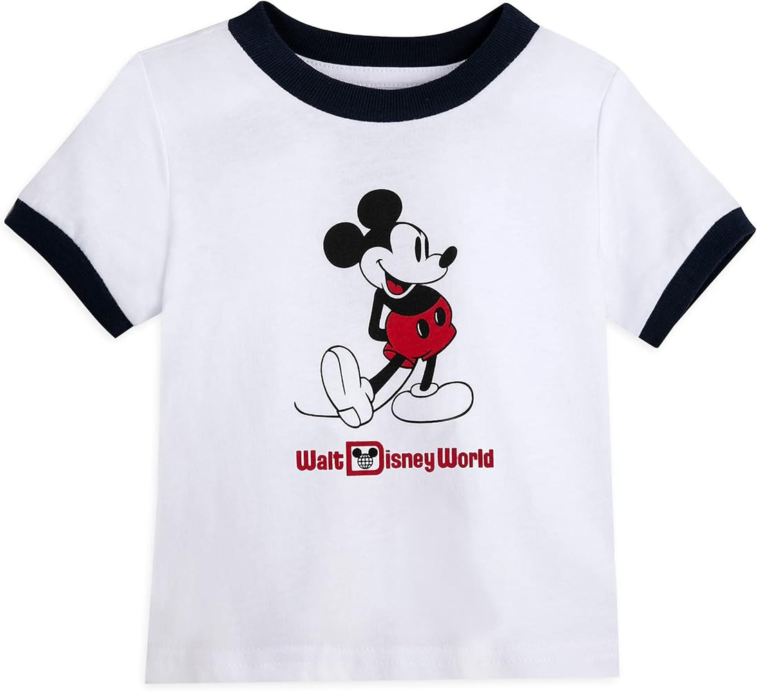 Disney Mickey Mouse Classic Ringer T-Shirt for Baby – Walt World – White | Amazon (US)