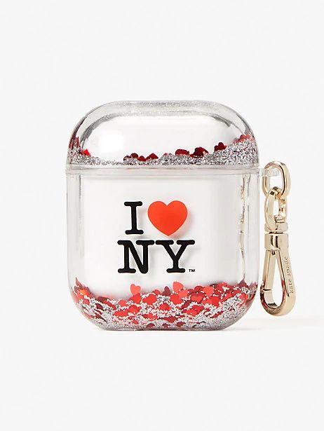 i love ny x kate spade new york liquid glitter airpods case | Kate Spade (US)