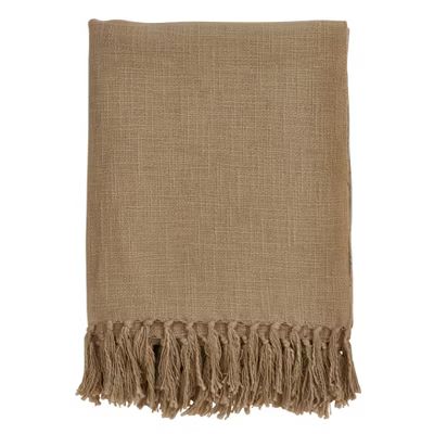 50"x60" Tasseled Throw Blanket Gold - Saro Lifestyle | Target