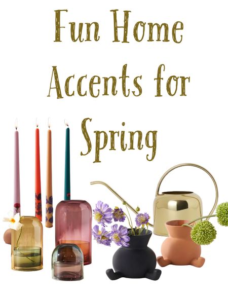 Fun home accents for spring. Vases, candles, watering can.

#LTKunder50 #LTKhome #LTKSeasonal