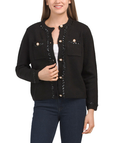 Lady Like Textured Cardigan Jacket | TJ Maxx
