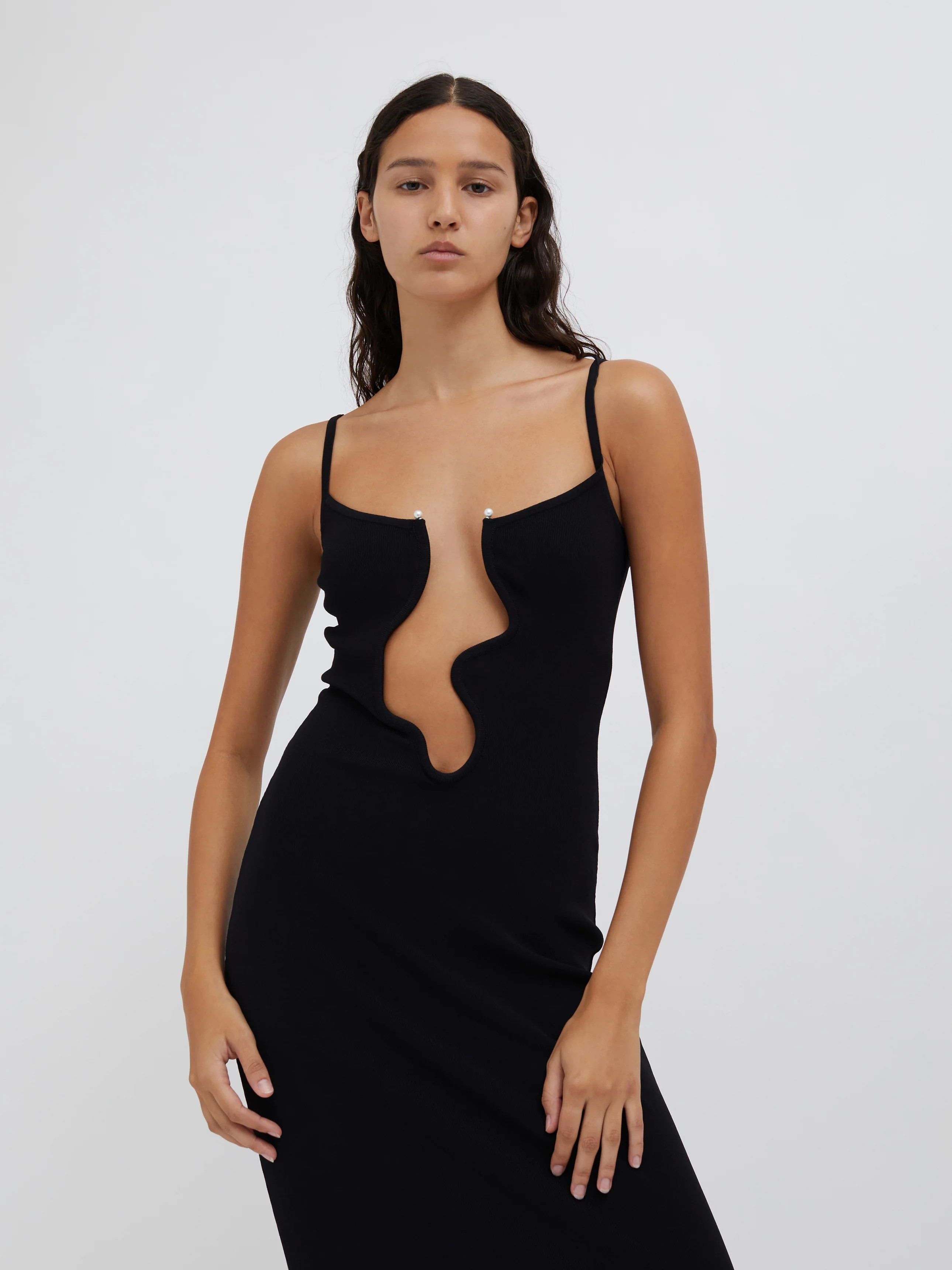 Christopher Esber | Salacia Wire Column Dress Black | Christopher Esber (Global)