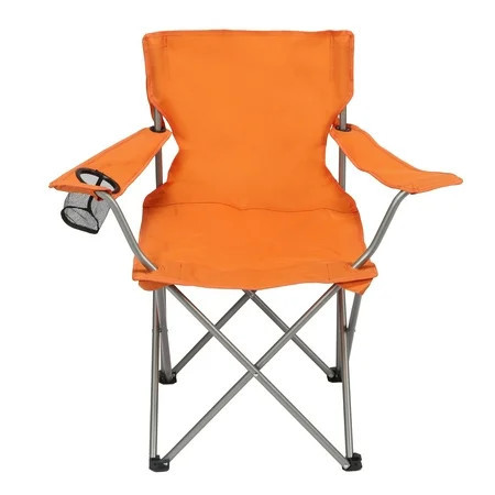 Ozark Trail Quad Folding Camp Chair with Cup Holder, Burnt Orange | Walmart (US)