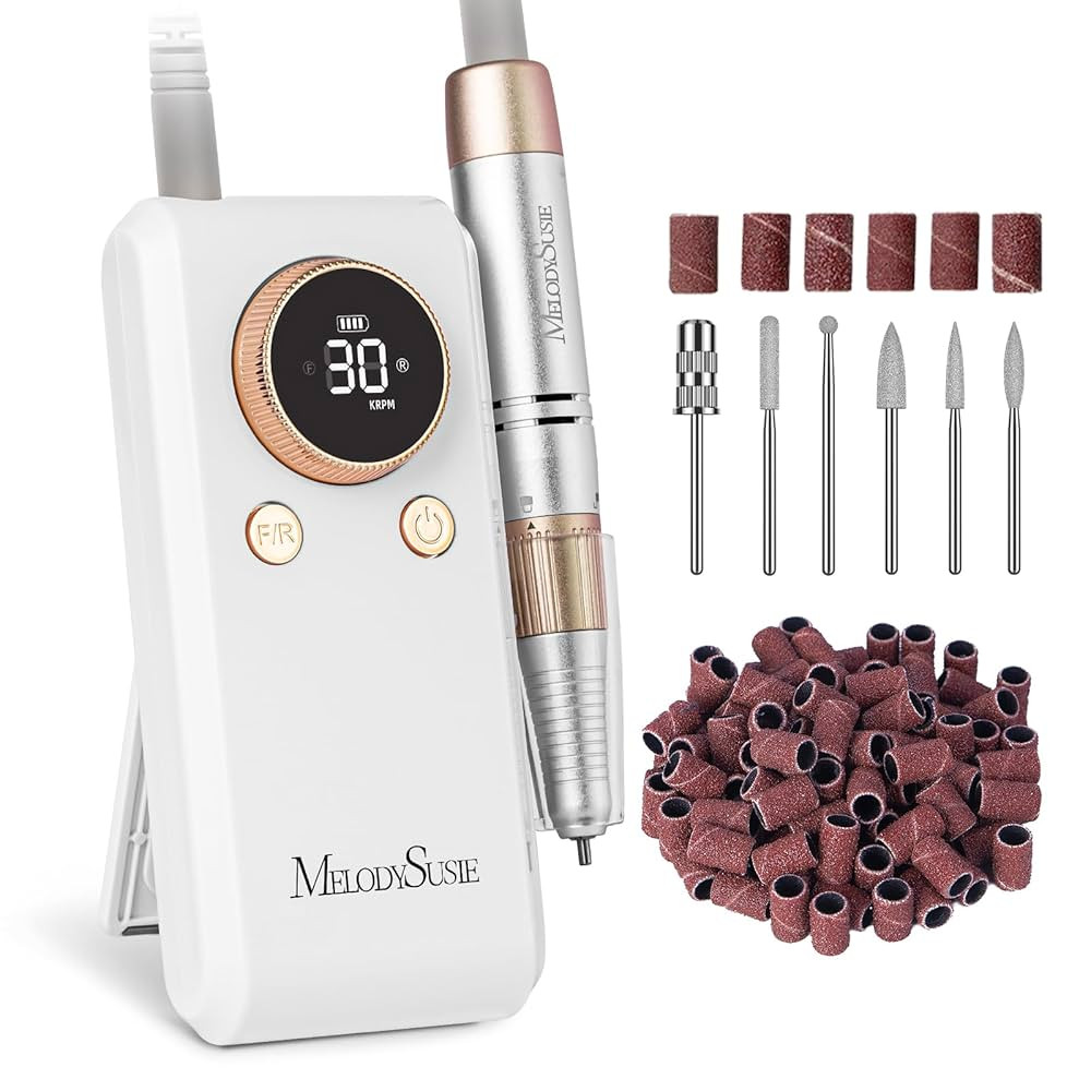 MelodySusie 2 in 1 Professional Nail Drill, 30000 RPM SC330G Electric Nail File with Kickstand fo... | Amazon (US)
