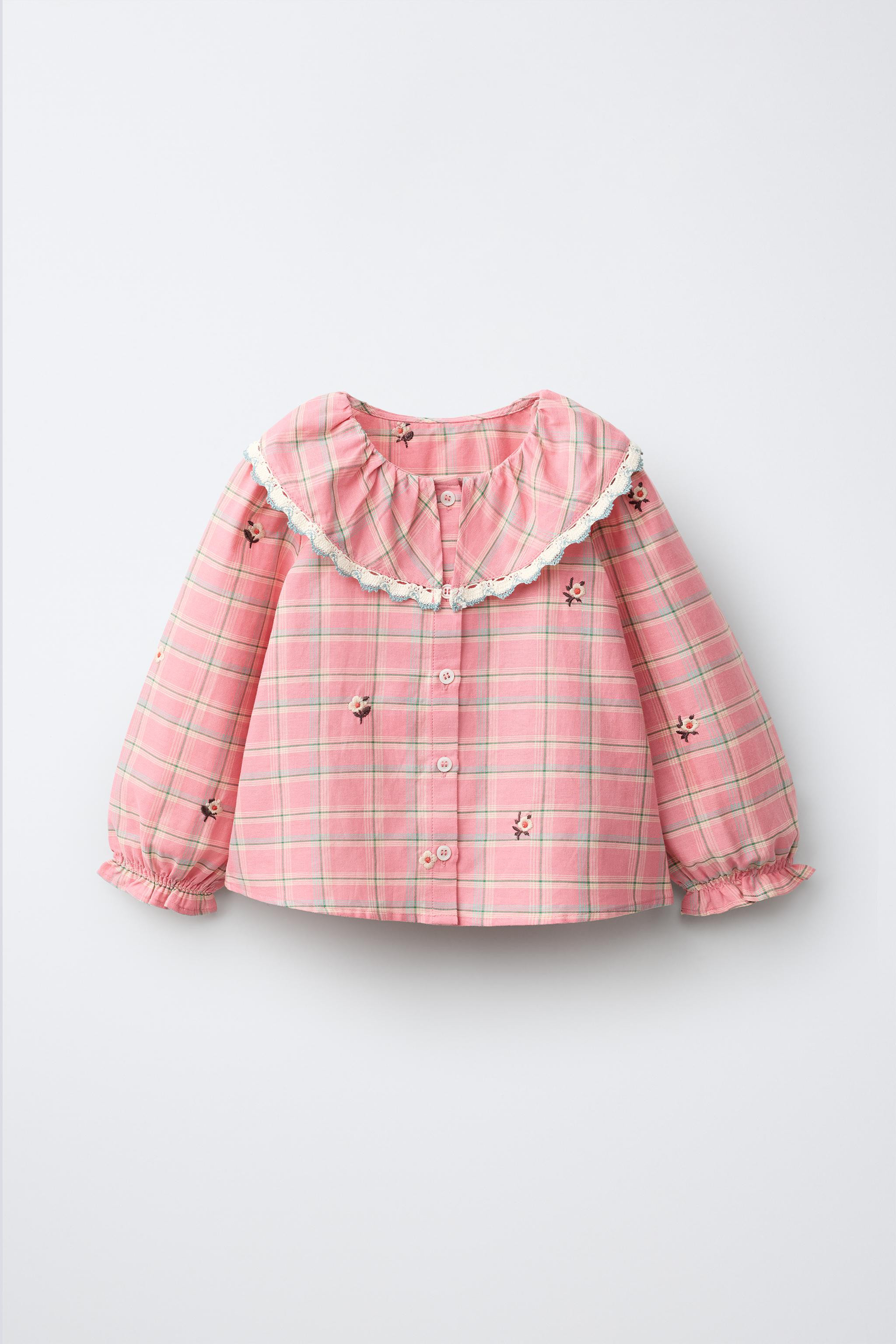 EMBROIDERED PLAID SHIRT | Zara US