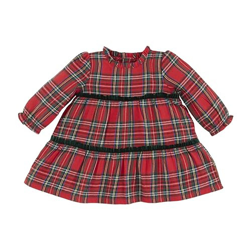 Mud Pie Baby Girls Children Tartan Tiered Dress | Amazon (US)