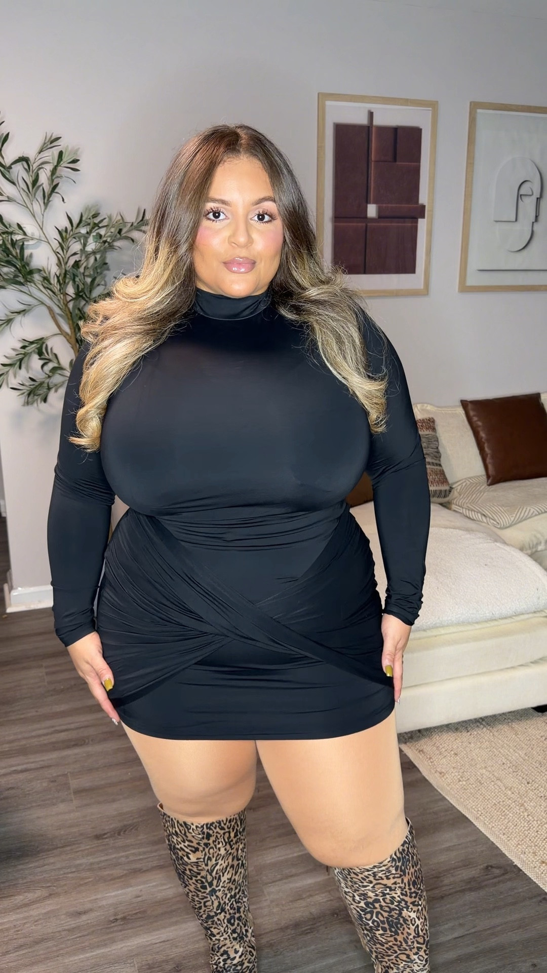 Wearing xxl in tights and dress 
Fleece lined tights for winter! 

#LTKFindsUnder50 #LTKHoliday #LTKPlusSize