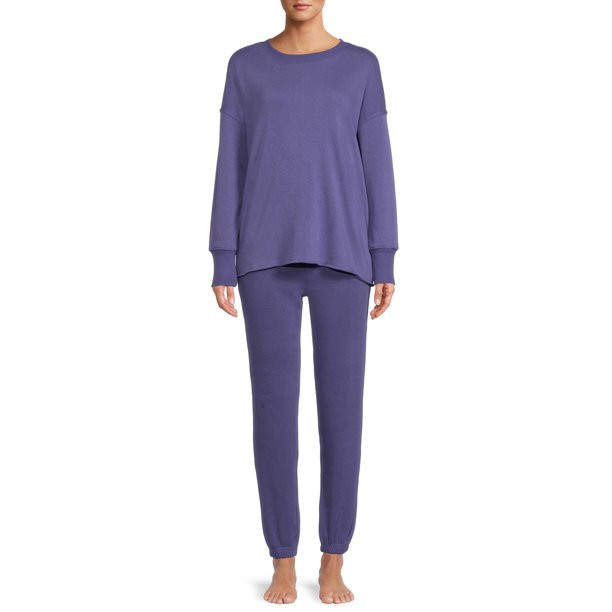 Secret Treasures Women's and Women's Plus Sleep Top and Cuffed Pants, 2-Piece | Walmart (US)
