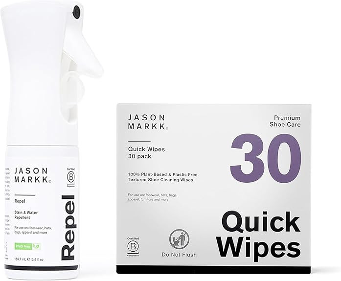 Amazon.com: Jason Markk Repel Spray & 30 Quick Wipes Bundle, Sneaker Care & Shoe Non-Aerosol Wate... | Amazon (US)