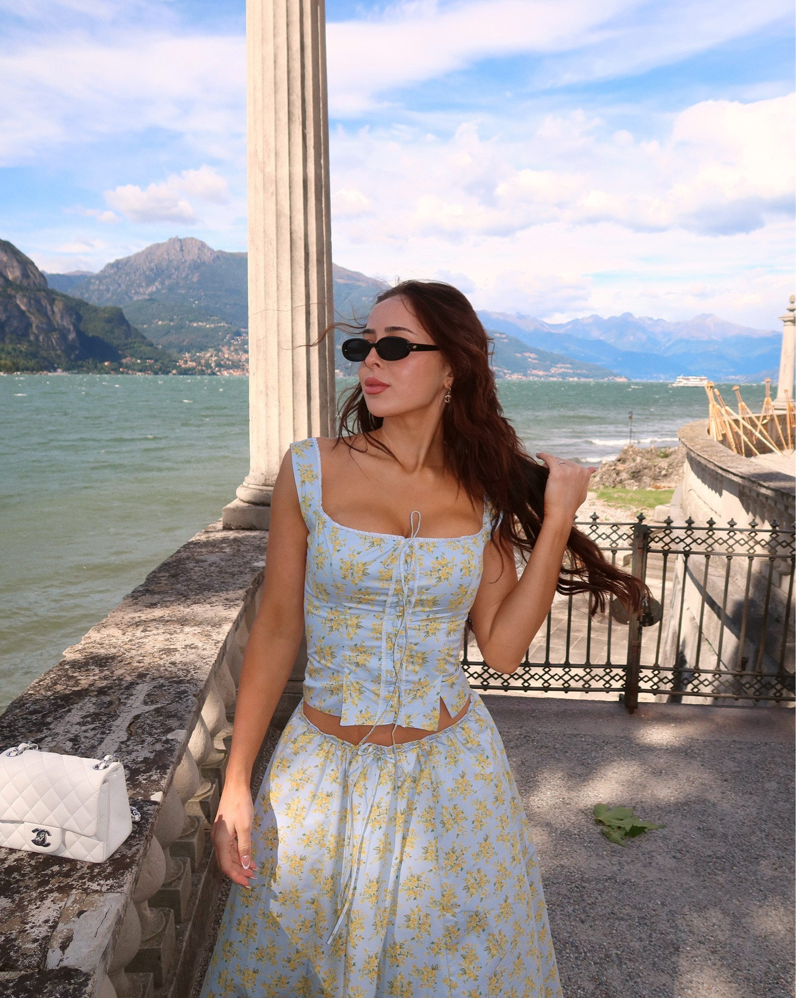 Spring summer set, floral skirt set 
