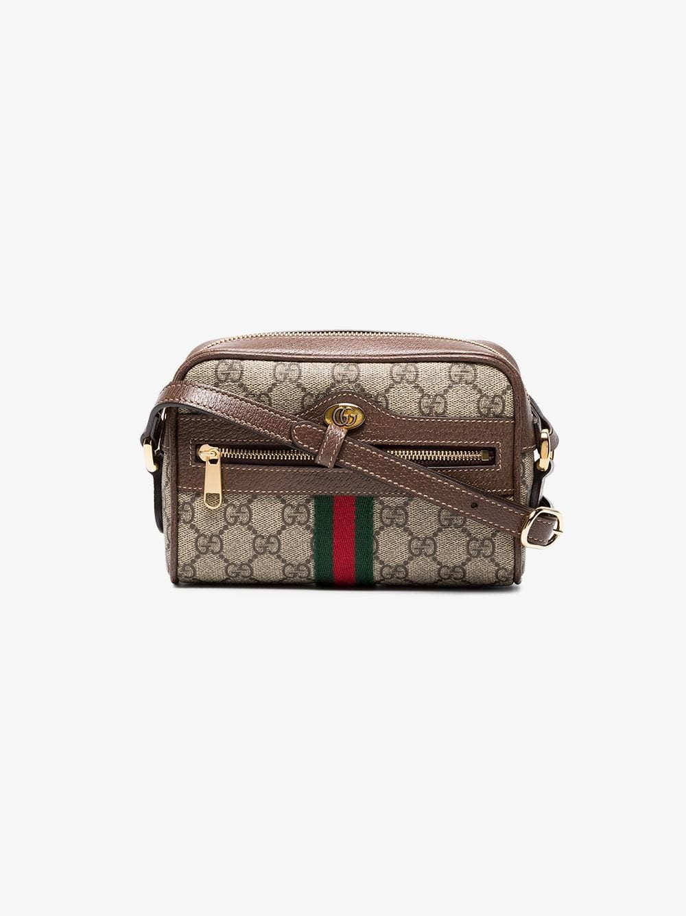 Gucci Brown Ophidia GG Supreme mini bag | Browns Fashion