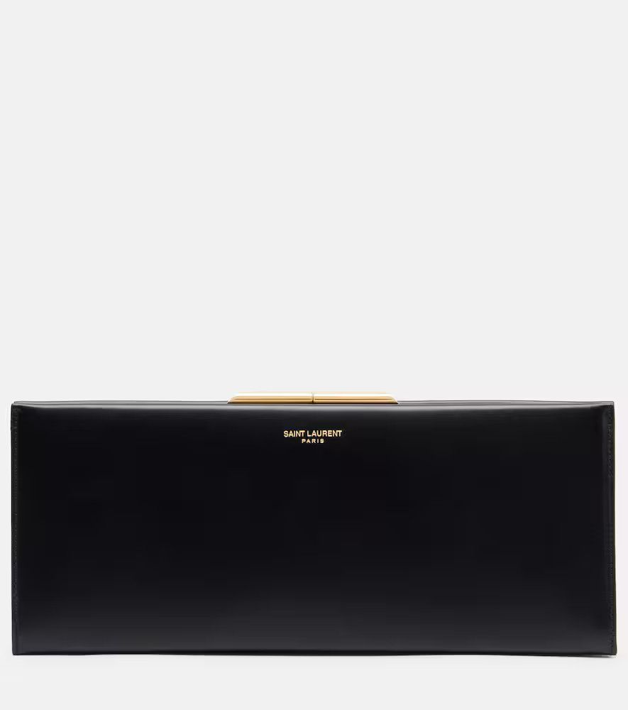 Saint Laurent Midnight Small leather clutch | Mytheresa (INTL)