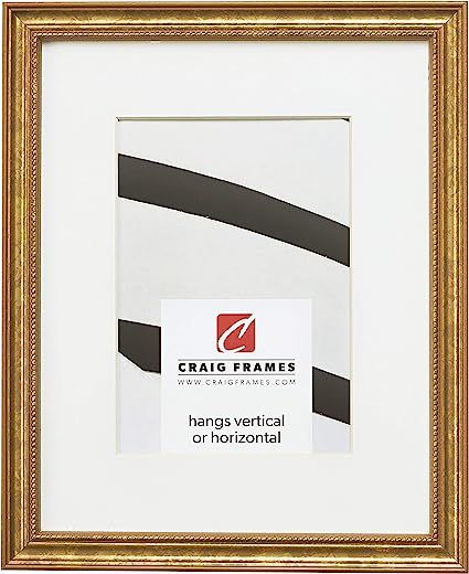 Craig Frames 314GD 18 x 24 Inch Ornate Gold Picture Frame Matted to Display a 12 x 18 Inch Photo | Amazon (US)