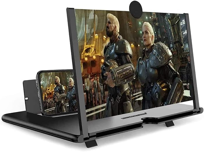14 Inch Smartphone Screen Magnifier 3D HD Foldable Amplifier Phone Stand with Adjustable Angle Gi... | Amazon (US)