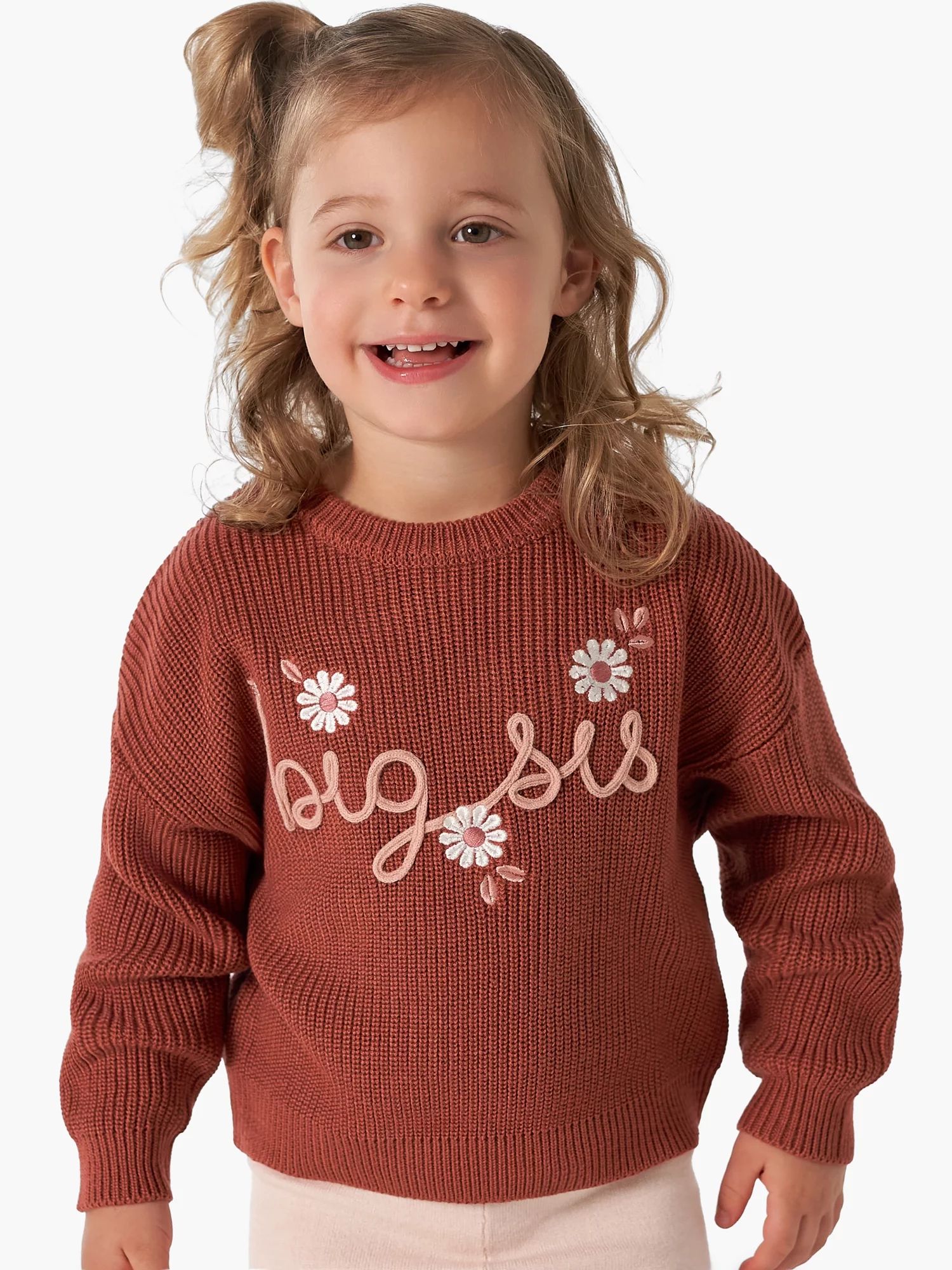 Modern Moments by Gerber Toddler Girl Matching Sister Sweater, Sizes 2T-5T - Walmart.com | Walmart (US)