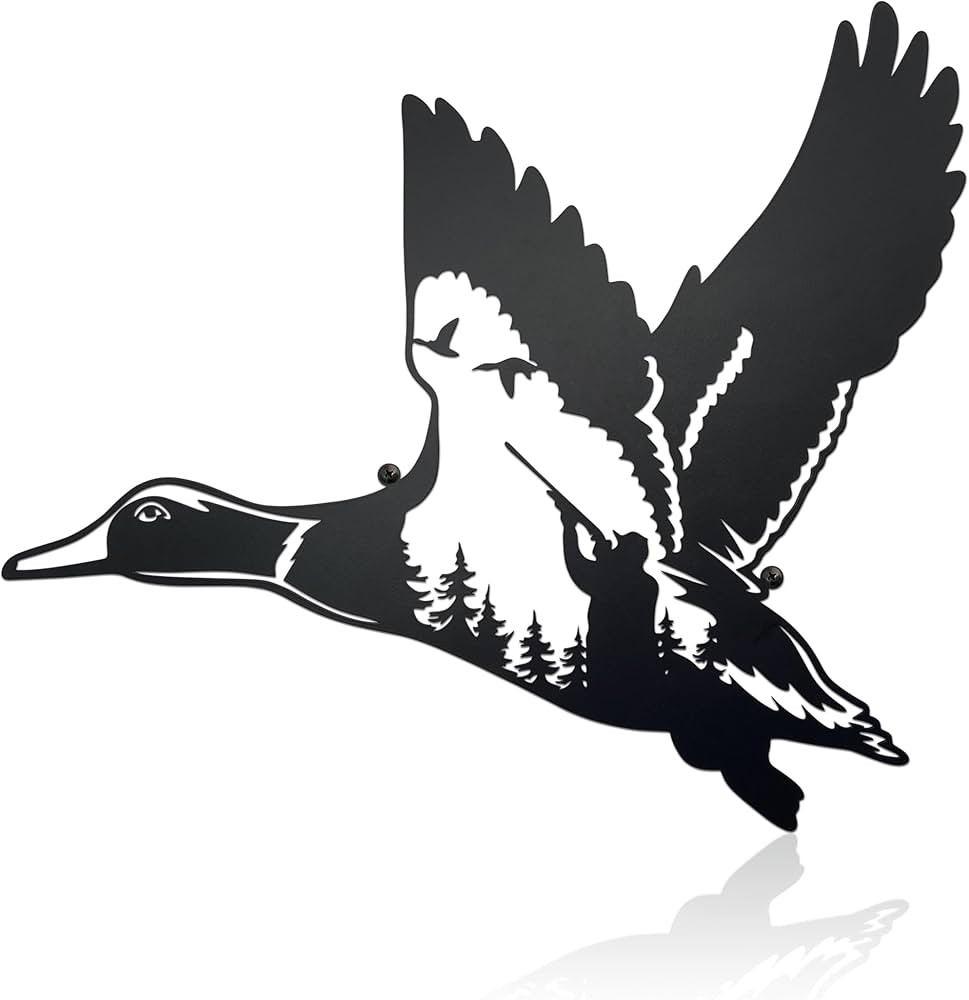 Duck Metal Wall Decor Hunting Duck Wall Art Mallard Hunting Decor Metal Hunting Duck Wall Decor f... | Amazon (US)
