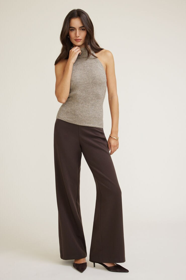 Mock Neck Sweater Halter Top | Dynamite Clothing