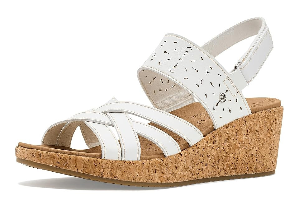 SKECHERS Arch Fit Beverlee 2.0 - Natural Era Women's Wedge Shoes White: 10 B - Medium | Zappos.com