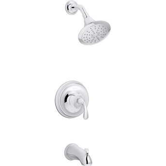 KOHLER Forte Polished Chrome 1-handle Single Function Round Bathtub and Shower Faucet | Lowe's