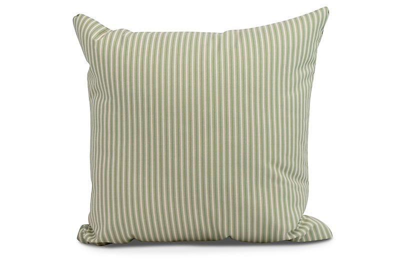 Kinsey Stripe Pillow, Green | One Kings Lane
