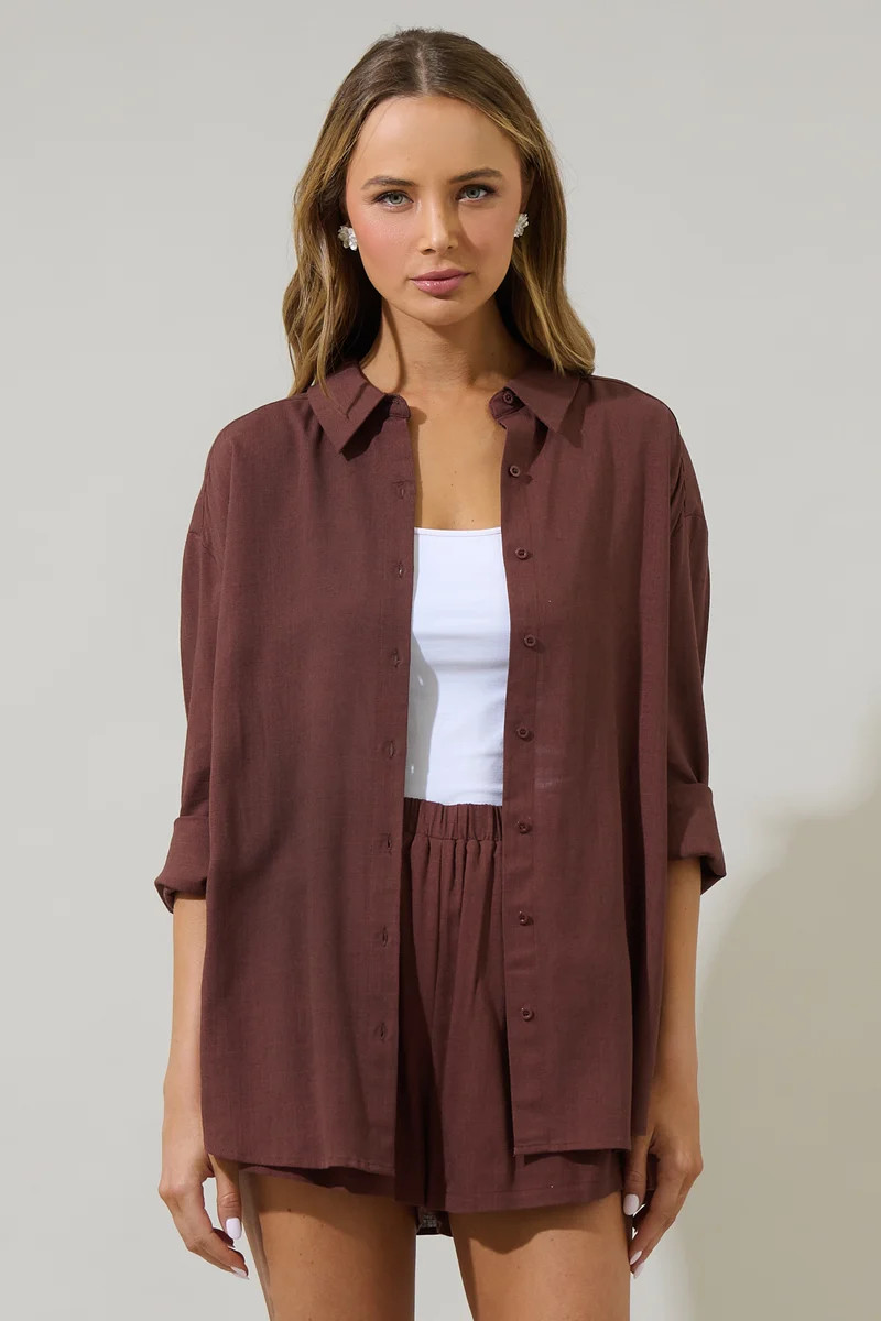 Saint Barts Dalton Boyfriend Button Down Shirt | Sugarlips