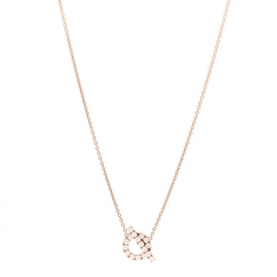 HERMES 18K Rose Gold Diamond Finesse Pendant Necklace | FASHIONPHILE | Fashionphile