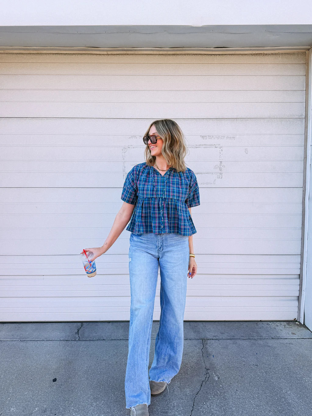 sugar plum plaid top | Etta+East
