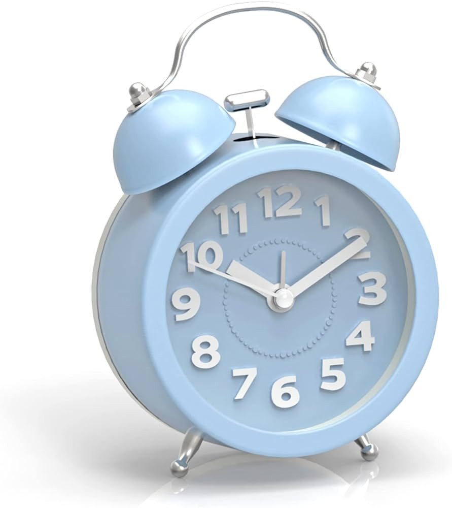 PILIFE 3" Small Loud Alarm Clock for Heavy Sleepers, Twin Bell Alarm Clock Battery Operated, Anal... | Amazon (US)