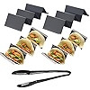 QIBOORUN Taco Holder Stand Set of 4 with 1 Food Tong - Stainless Steel Taco Stand Rack Tray Style... | Amazon (US)