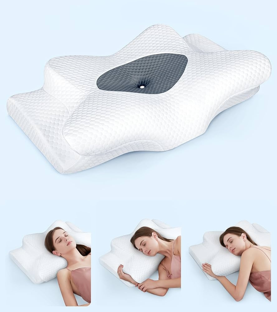 Kaattop Almohada ergonómica súper cómoda para aliviar el dolor de cuello, cabeza y hombros | Amazon (US)