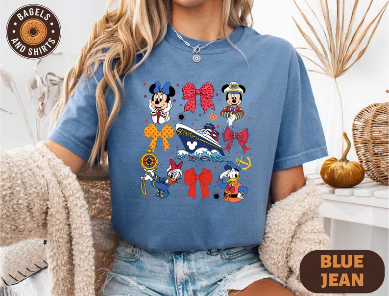 Disney Cruise Coquette Shirt, Coquette Bows Mickey & Friends Disney Cruise Shirt, Disney Wish Fan... | Etsy (US)