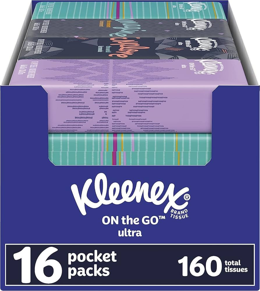 Kleenex 16 Pocket Packs (10 per pack), White, Box | Amazon (US)